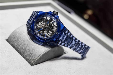 hublot blue sapphire watch price|hublot tourbillon blue watch.